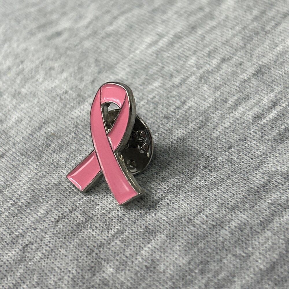 10 COUNT Pink Ribbon 3/5” Lapel Pins - Breast Cancer Awareness - Metal W/ Enamel - Picture 4 of 16
